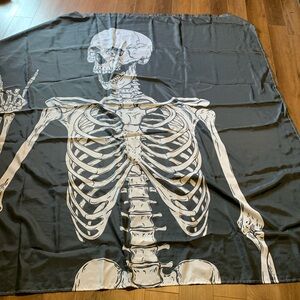 Skeleton shower curtain